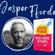 Jasper Fforde will be at the speaker event in Axminster.