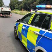 The car was seized between Yeovil and Sherborne