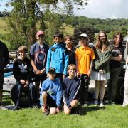 Colyton Grammar School students at Wiscombe Park.