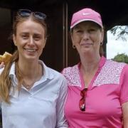 Kim Beauchamp and Natasha Beauchamp enjoying the Half Way Hut run by members Sandra Shaw, Jean Jolley and Rosie Jackson