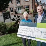 Baker Estates hands a cheque to Hospiscare