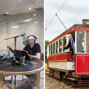 Matt Streeton Driving Ex London Tram 14 at Seaton Tramway (Right) Matt Streeton recording his lines for Night Sleeper