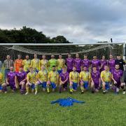 Awliscombe United FC in their new kit