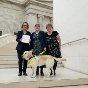 Lizzie Wiscombe, who is partially sighted, travelled to the British Museum to receive her award