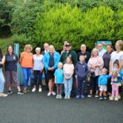 Members of staff from Puffins Pre-School, committee members, representatives from Seaton lions, Seaton Tesco, Beer Head Caravan Park, Music 4Life, Beer Bags and donators