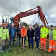 First spade in the ground marks the final phase of Feniton’s Flood Alleviation scheme