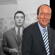 From left: The Kray twins and Fred Dinenage