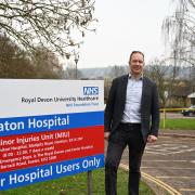 Richard Foord MP outside Seaton Hospital