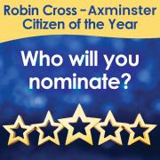 Robin Cross Axminster Citizen of the Year Award nominations are now open.