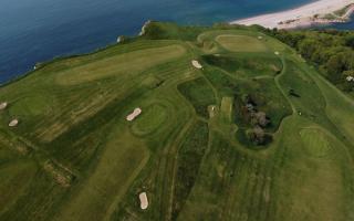 The Axe Cliff Golf Club course as seen from the air. Picture: ANDREW TAYLOR