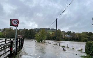 Station Road has been closed due to flooding.