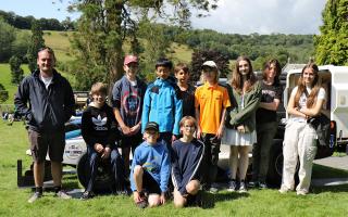 Colyton Grammar School students at Wiscombe Park.