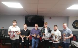 Chairman Alfie Wraight and President Percy Downton presented the coveted trophies