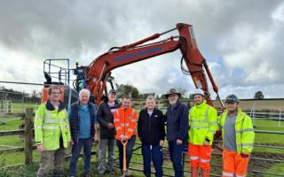 First spade in the ground marks the final phase of Feniton’s Flood Alleviation scheme