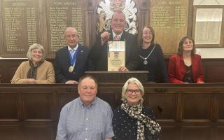 Joshua Denning was awarded the Honorary Freedom of the Town of Lyme Regis by the town council